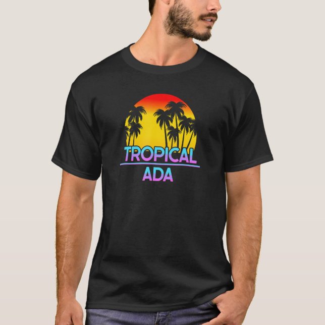 Camiseta Ada Michigan Funny Ironic Weather (Frente)