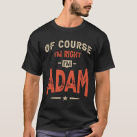 Adam Name Funny Personalizado Aniversário Personal