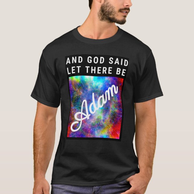 Camiseta Adam Nome Deus Criação de Bíblias Spiritual Signif (Frente)