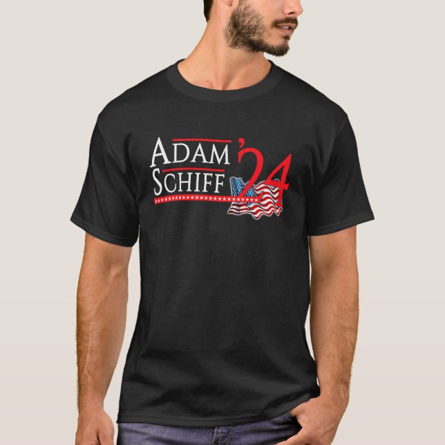 Camiseta Adam Schiff 2024 para o Senado dos EUA Democrata n (Frente)