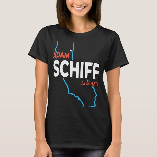 Camiseta Adam Schiff 2024 para o Senado dos EUA Democrata n (Frente)
