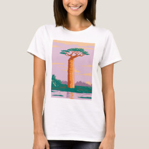 Camiseta Adansonia grcandidato ieri Madagascar Baobab T-Shi