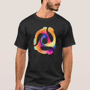 Camiseta Adaptador de Disco 45 RPM Tie Dye Vinil Retro Pres
