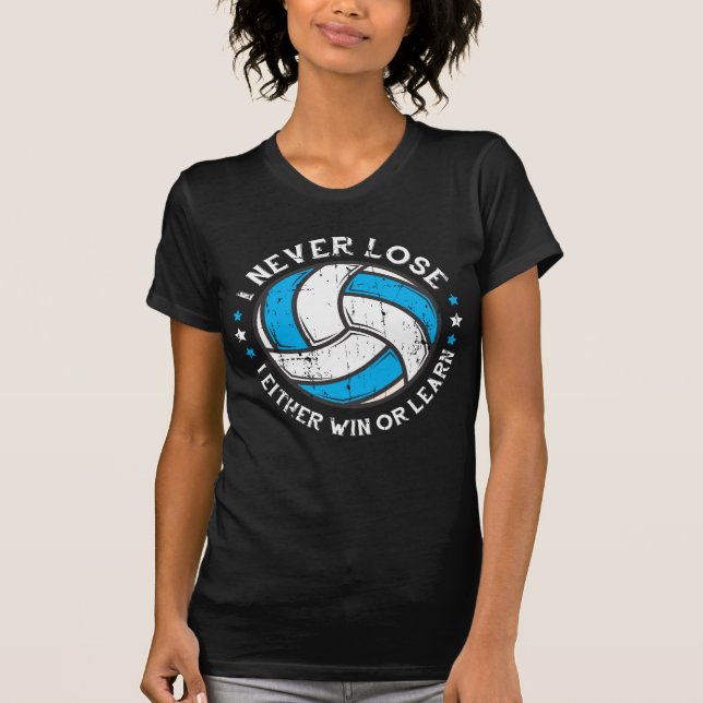 Camiseta Adaptador De Motivação De Voleibol Nunca Perder (Frente)