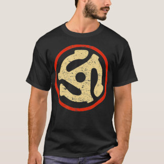 Camiseta Adaptador de Registro de Solteiro Vinyl 7 Polegada
