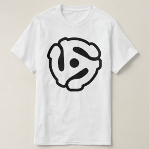 Camiseta Adaptador de vinilo de 7 polegadas e 45 rpm, inser