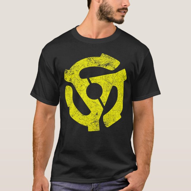 Camiseta Adaptador Dj Turntable De 45 Rpm Record Vinyl (Frente)
