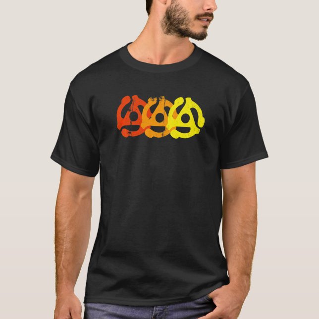 Camiseta Adaptadores de registro de 45 RPM, gi retro de vin (Frente)
