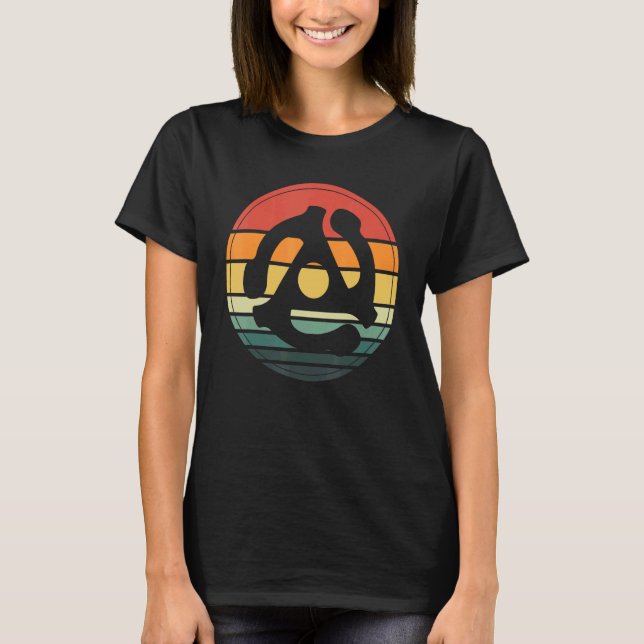 Camiseta Adaptadores de registro de 45 RPM Turntable Retro  (Frente)