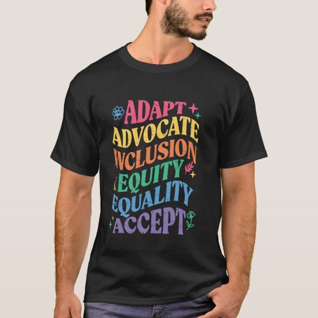 Camiseta Adaptar Defensor Inclusão Equidade Igualdade Autis (Frente)