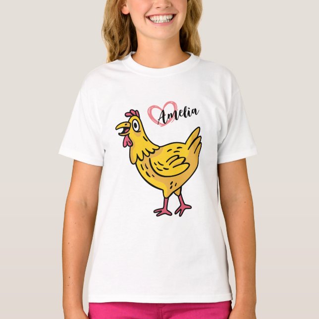 Camiseta Add Name to chickens Birthday Gift, chikens Lovers (Frente)