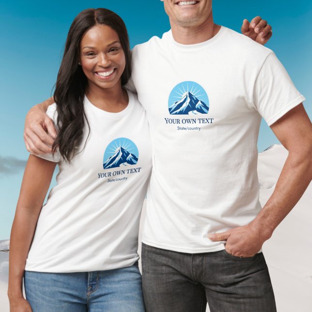 Camiseta Add your own text ski resort mountain souvenir  (Criador carregado)