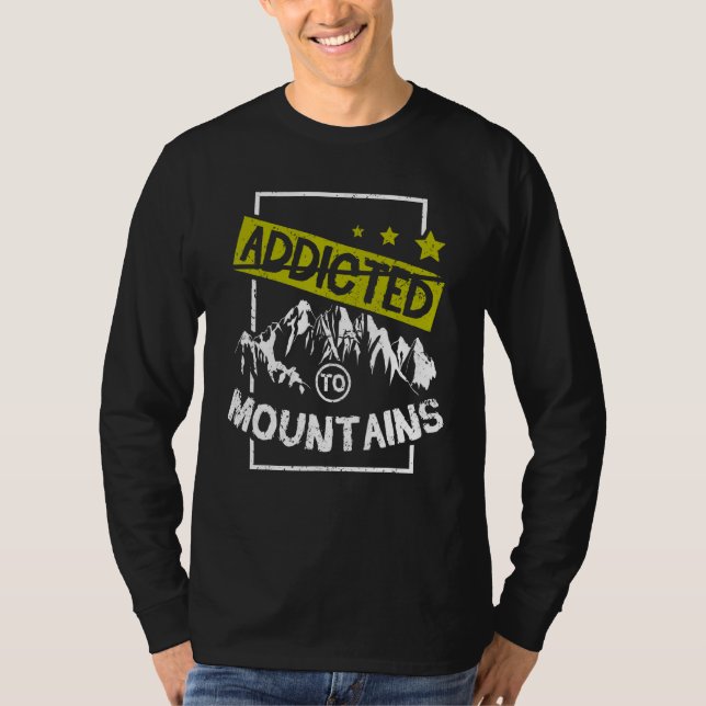 Camiseta Addicted to mountains hiking (Frente)