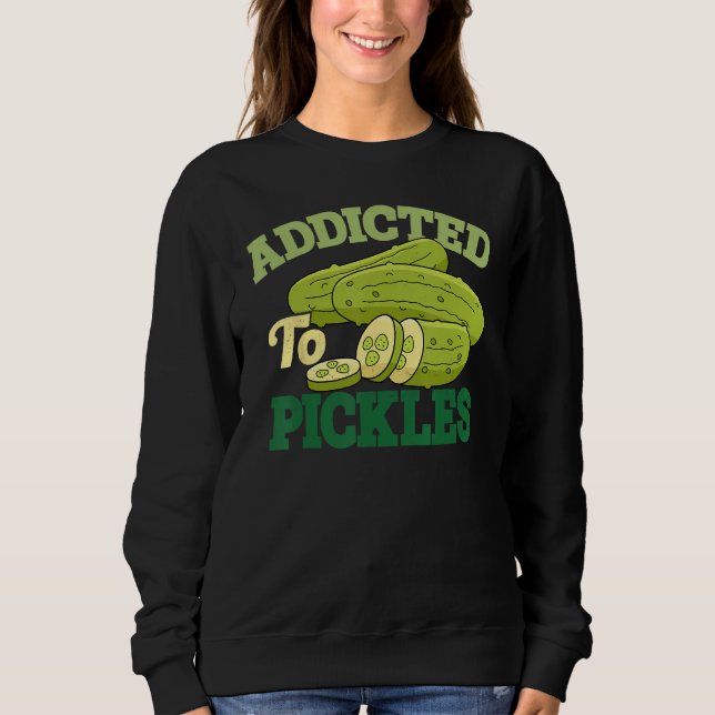 Camiseta Addicted To Pickles Cucumber Pickle  Vegetarian Pi (Frente)