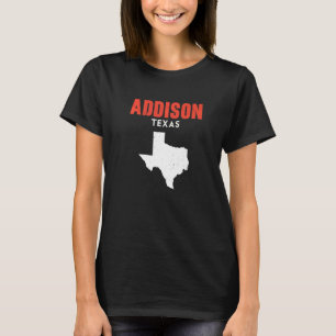 Camiseta Addison Texas EUA State America Viagem Texas