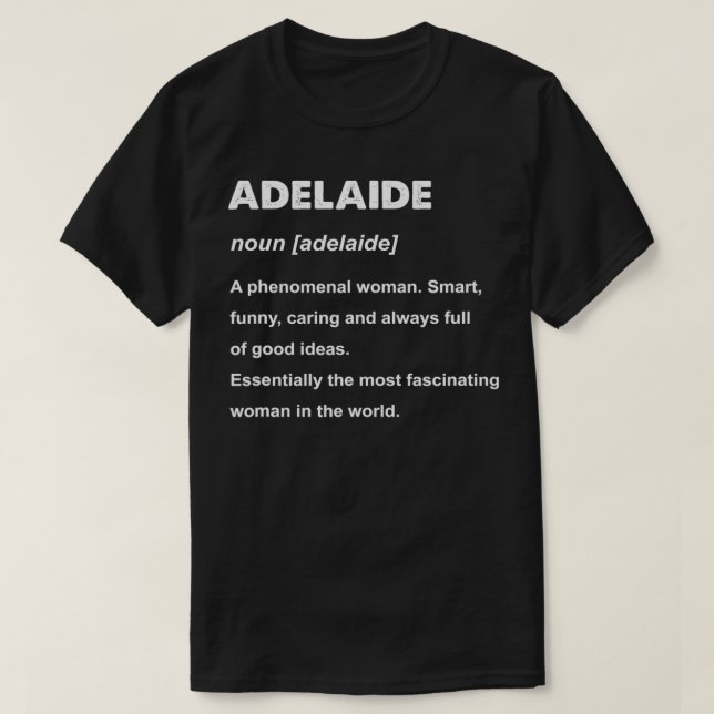 Camiseta Adelaide Name (Frente do Design)