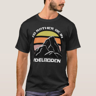 Camiseta Adelboden Swiss Vintage Sunset Mountain