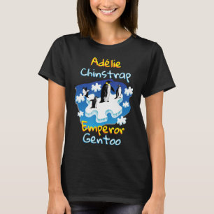 Camiseta Adelie Chinstrap Imperador Gentoo Penguins Autismo