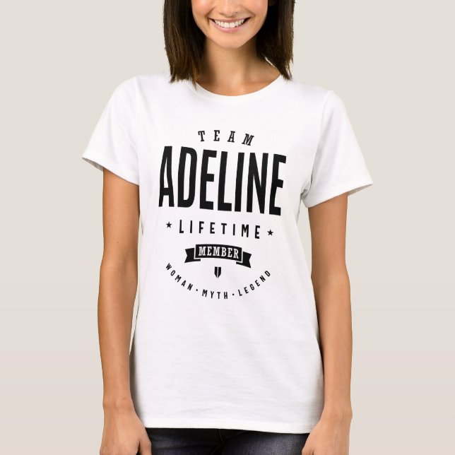 Camiseta Adeline Nome Personalizado Adeline Aniversário (Frente)