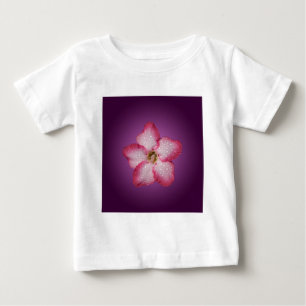 Camiseta Adenium Flor de Rosa Flora Gradiente Violeta