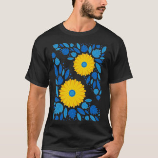 Camiseta Adesivo Azul e Amarelo da Ucrânia