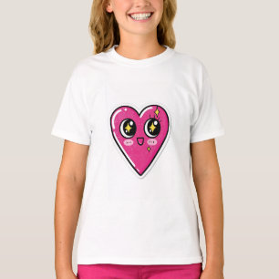 Camiseta Adesivo Clássico em Forma de Coração Amor Minima