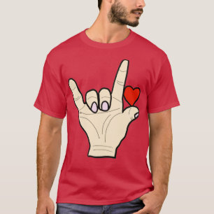 Camiseta adesivo com sinal de mão de Youquot Love