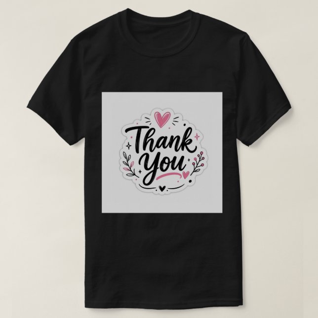 Camiseta Adesivo de Agradecimento (Frente do Design)