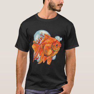 Camiseta Adesivo de Atum Fofo – Cartoon de Peixe Kawaii Ado
