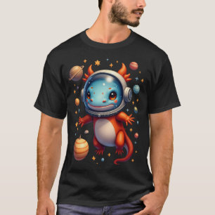 Camiseta Adesivo de Axolote Espacial - Aventura Cósmica