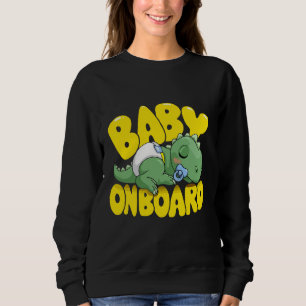 Camiseta Adesivo de Carro Bebê Dinossauro Fofo a Bordo Do