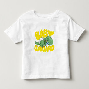 Camiseta Adesivo de Carro Bebê Dinossauro Fofo a Bordo   Do