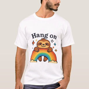 Camiseta Adesivo de Citação Positiva Arco-íris �Bicho Pregu