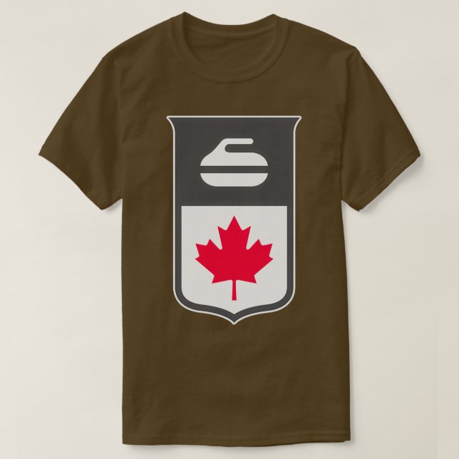 Camiseta Adesivo de Curling2 do Canadá (Frente do Design)