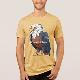 Camiseta Adesivo de desenho animado da águia-pescadora afri