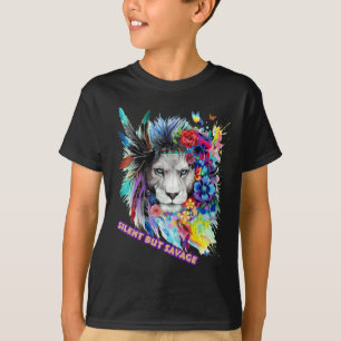 Camiseta Adesivo de Leão Selvagem 