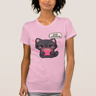 Camiseta Adesivo de Leitor de Conteúdo Erótico de Gato Engr
