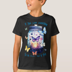 Camiseta Adesivo de Liberdade da Borboleta
