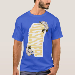 Camiseta Adesivo de Magnólia Flor do Estado do Mississippi