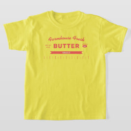 Camiseta Adesivo de manteiga "Doce" engraçado amarelo perso