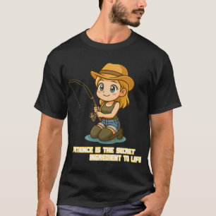 Camiseta Adesivo de Menina Pescando Chibi – “Paciência