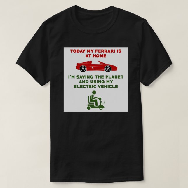 Camiseta Adesivo de Patinete de mobilidade engraçado.png (Frente do Design)