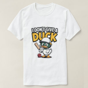 Camiseta Adesivo de Pato de Críquete Engraçado – “Não Dou a