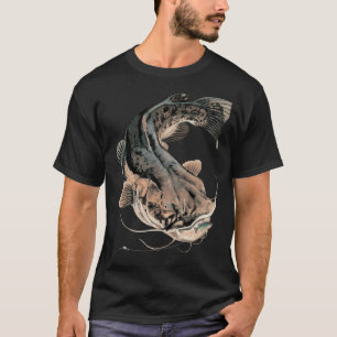 Camiseta Adesivo de Pesca de Bagre Cabeça Chata