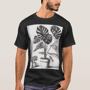Camiseta Adesivo de planta de jardim interno Monstera Sucul