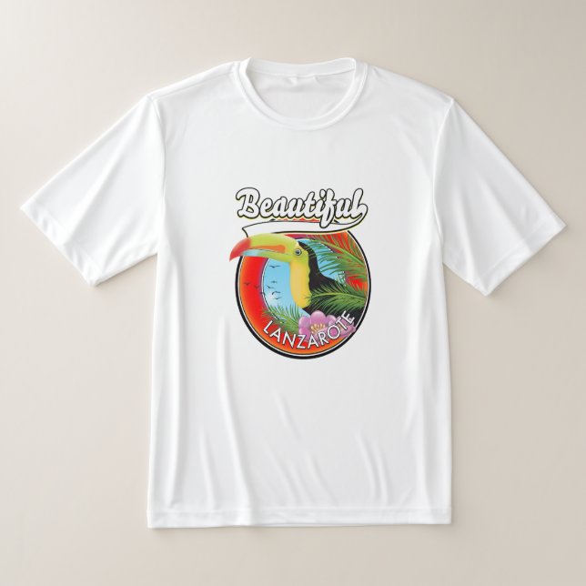 Camiseta Adesivo de viagem para a bela Lanzarote. (Postura )