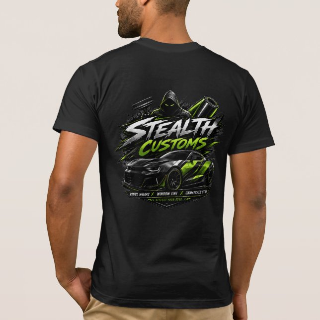 Camiseta Adesivo de Vinil Stealth Customs Janela Tom Gráfic (Verso)
