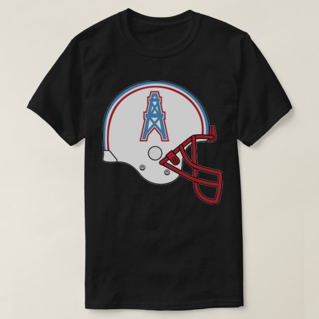 Camiseta Adesivo do Helmet de Oilers de Houston (Frente do Design)