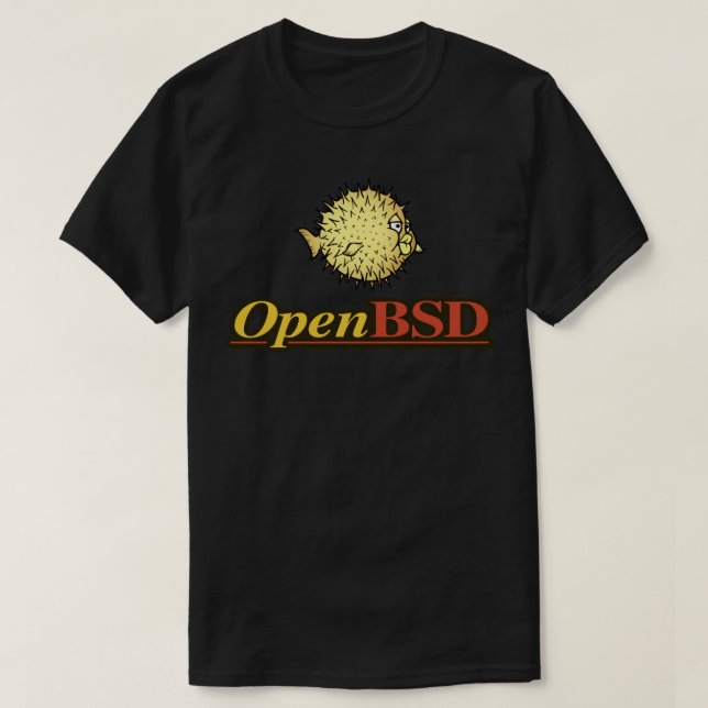 Camiseta Adesivo do logotipo OpenBSD (Frente do Design)