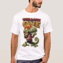 Camiseta Adesivo Embroiderado de Camaleão Engraçado 'O Atra